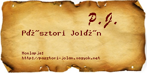 Pásztori Jolán névjegykártya